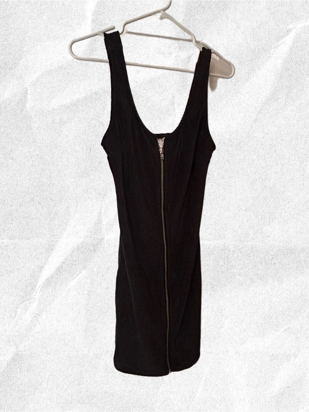 No Boundaries Black Zip-Front Mini Dress
